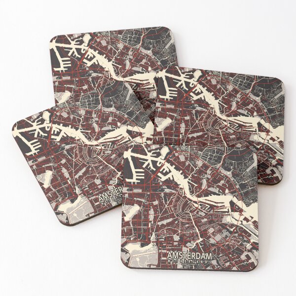 Item preview, Amsterdam City Map of Netherlands - Vector designed and sold by deMAP.