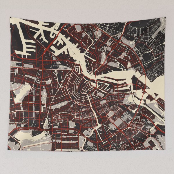 Item preview, Amsterdam City Map of Netherlands - Vector designed and sold by deMAP.