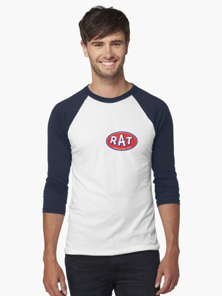 Thumbnail 1 of 3, Baseball ¾ Sleeve T-Shirt, RAT Oval designed and sold by RatBikeZone.