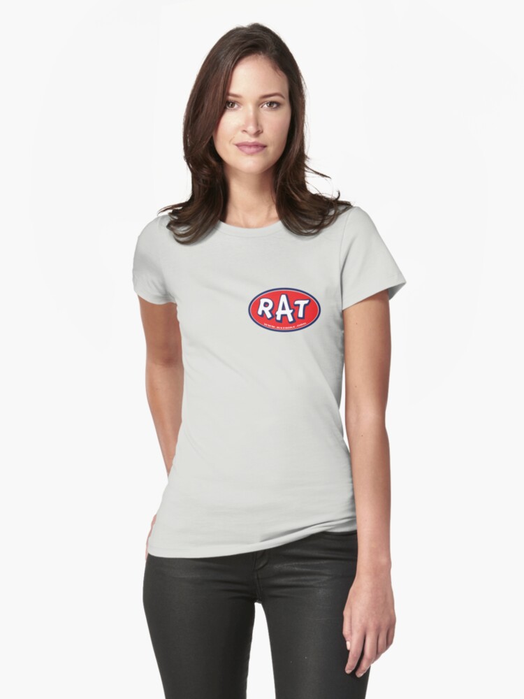 Thumbnail 1 of 3, Fitted T-Shirt, RAT Oval designed and sold by RatBikeZone.