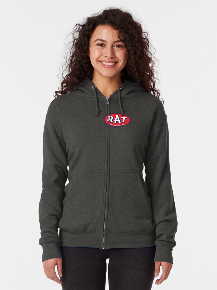Thumbnail 2 of 5, Zipped Hoodie, RAT Oval designed and sold by RatBikeZone.