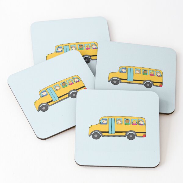 Item preview, cute yellow schoolbus with happy children designed and sold by wordspotrayal.