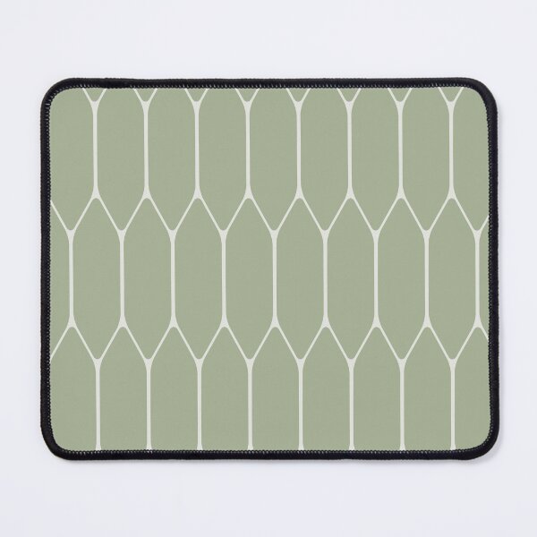 Item preview, Long Honeycomb Minimalist Geometric Pattern in Sage Green designed and sold by kierkegaard.
