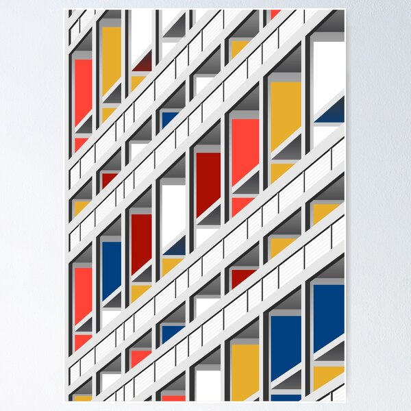 Architecture illustration Le Corbusier Poster