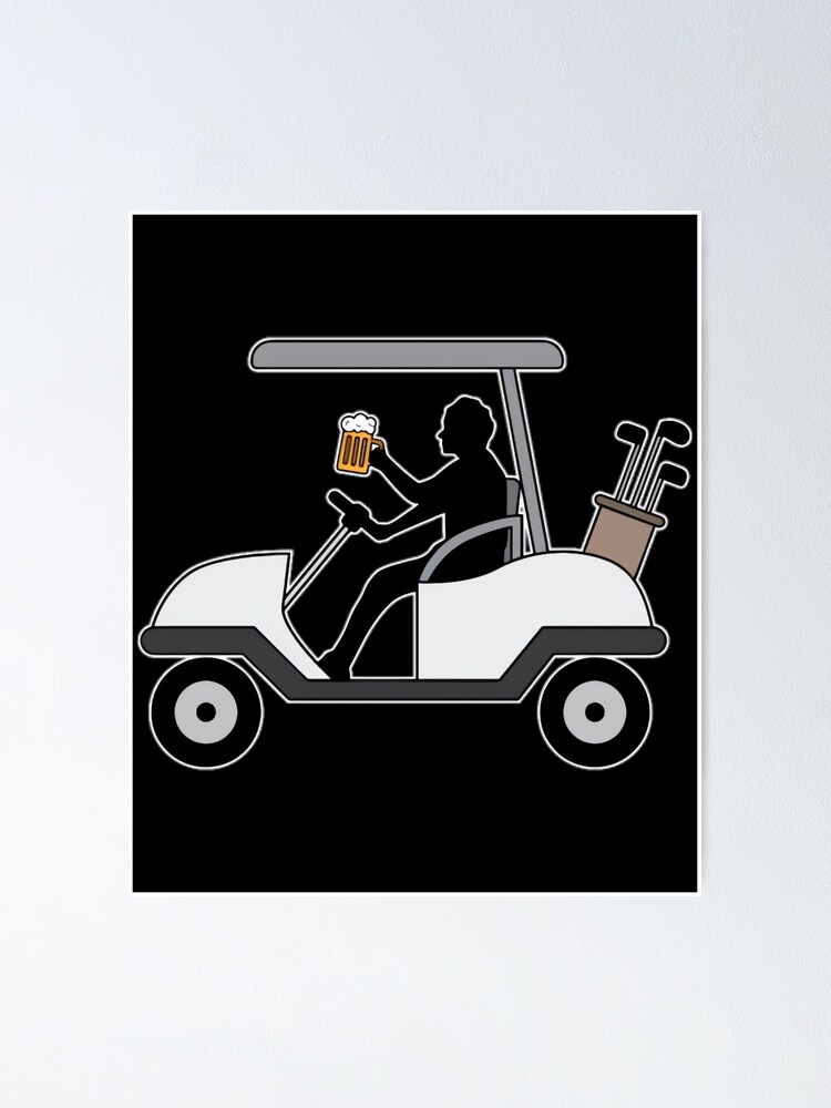 caricaturas de cerveza y golf