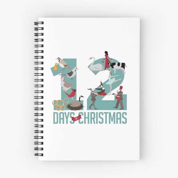 Item preview, 12 days of Christmas design designed and sold by La Cartoonista.