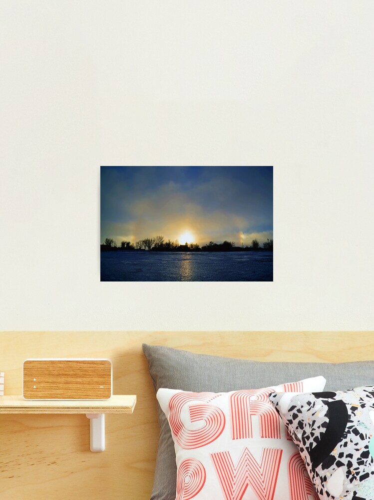 Thumbnail 1 of 3, Photographic Print, Sundogs at Crosby 1/08/15 designed and sold by Jerry Walter.