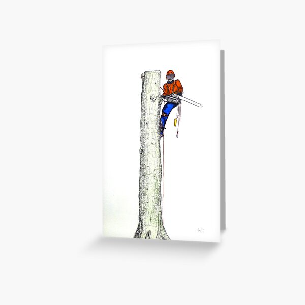 Arborist Tree Surgeon Gift present Greeting Card