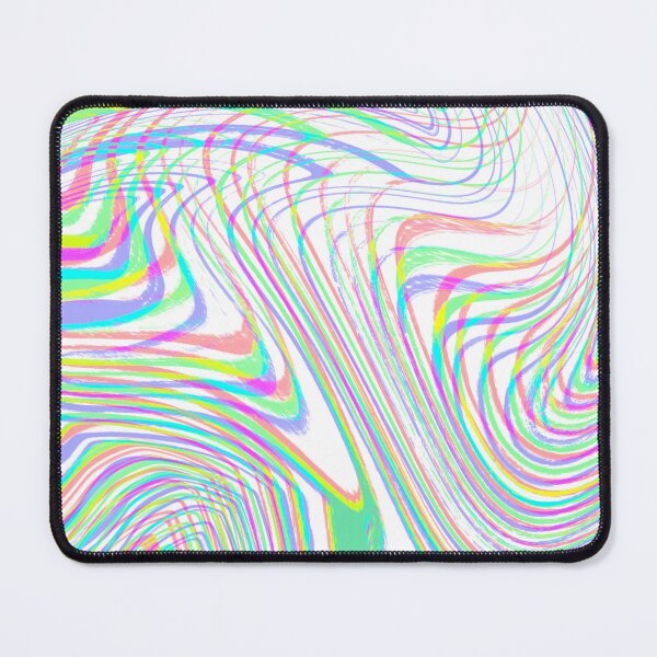 Item preview, Modern Liquid Swirl Abstract Pattern Square Vibrant Neon Tones and White Multicolor Design designed and sold by theprintedclub.