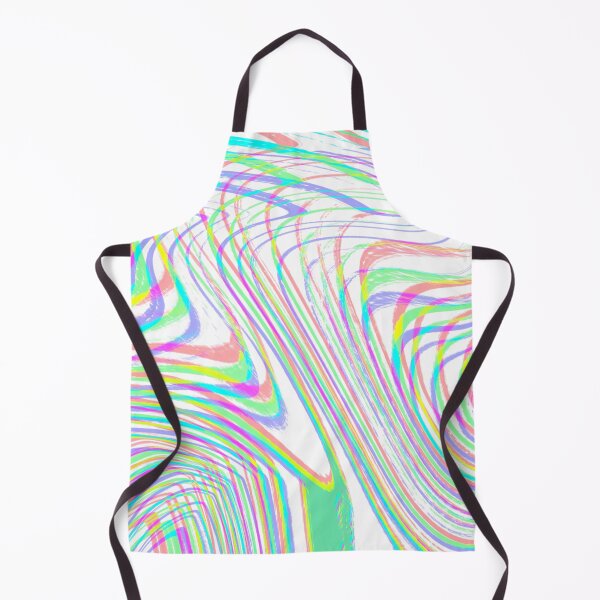 Item preview, Modern Liquid Swirl Abstract Pattern Square Vibrant Neon Tones and White Multicolor Design designed and sold by theprintedclub.