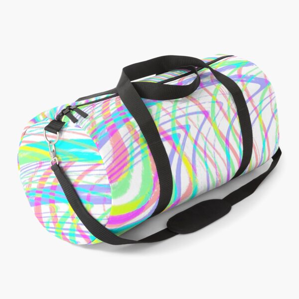 Item preview, Modern Liquid Swirl Abstract Pattern Square Vibrant Neon Tones and White Multicolor Design designed and sold by theprintedclub.