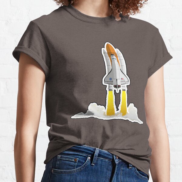 Discovery space shuttle w/ black stroke Classic T-Shirt