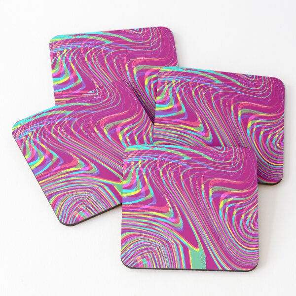 Item preview, Modern Liquid Swirl Abstract Pattern Square Vibrant Neon, Pink, Wine Color,Multicolor Design designed and sold by theprintedclub.