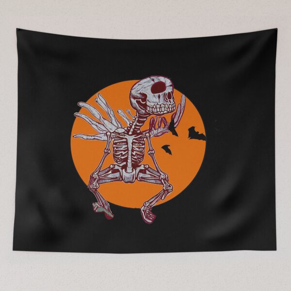 Item preview, Rocker Skeleton Dancing Orange designed and sold by joanaoberg.