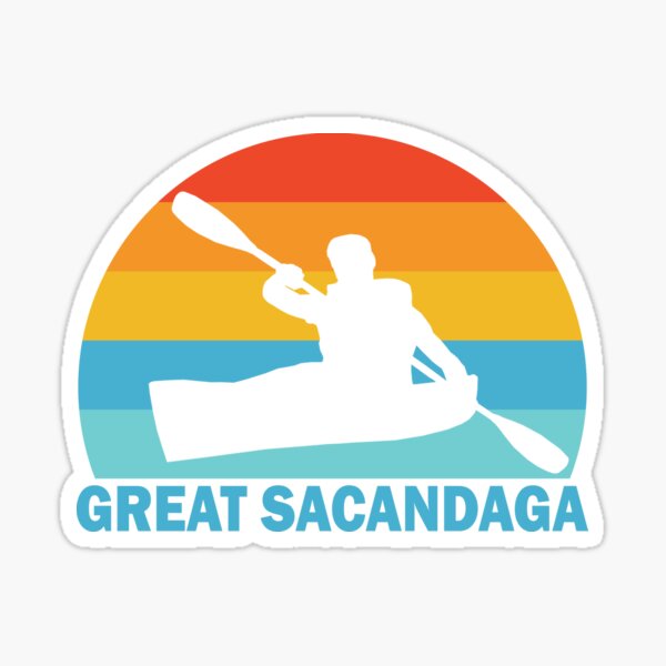 "Great Sacandaga Lake New York Kayak" Sticker for Sale by esskay