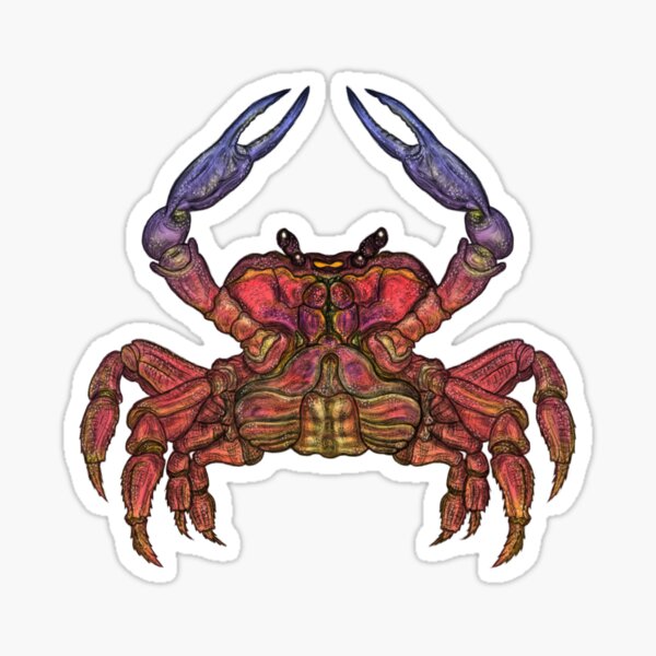 Colorful Crab Sticker