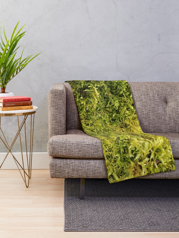 Green Moss Texture Throw Blanket for Sale by pinkal