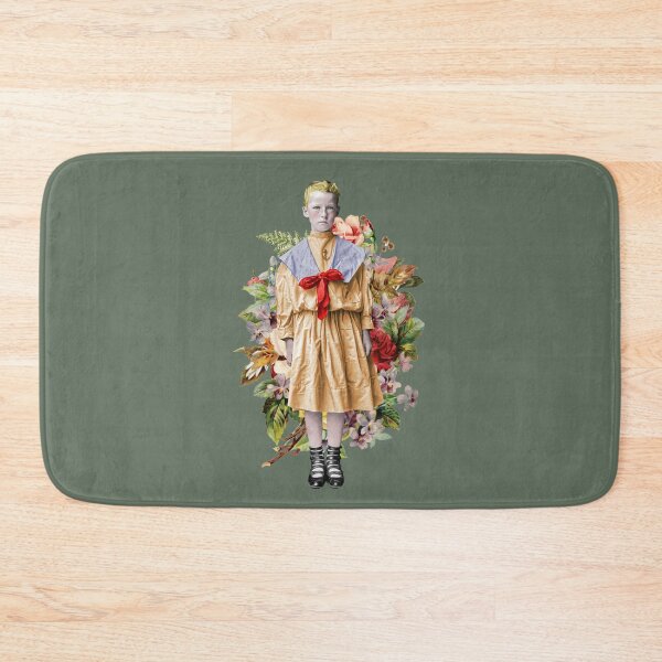 Item preview, Vintage Blonde Girl with Floral Background Collage designed and sold by KALEIDOSCOPE UK.