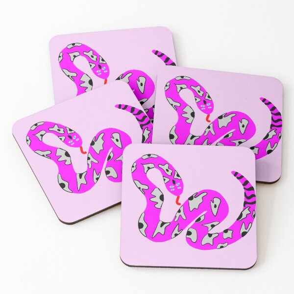 Artikelvorschau, Neonrosa trendiges Schlangendesign entworfen und verkauft von theprintedclub.