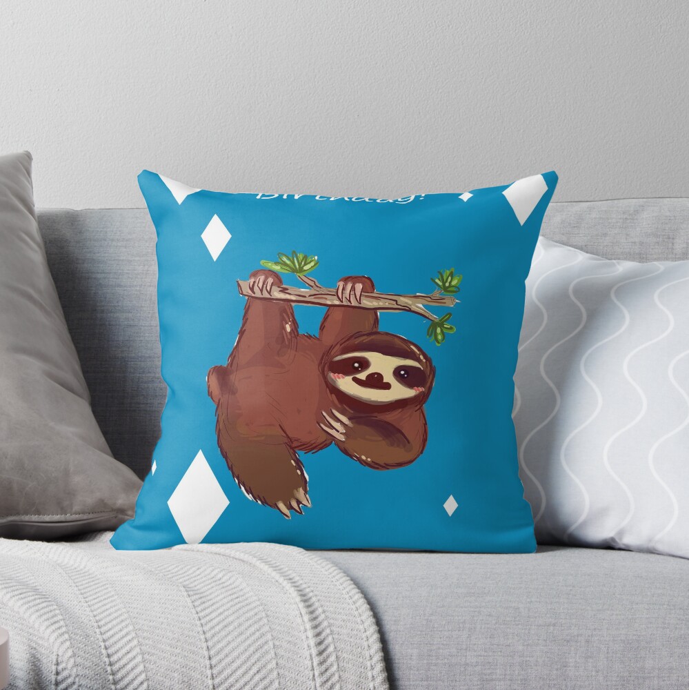 Happy sloth Funda de almohada 50x75 cm