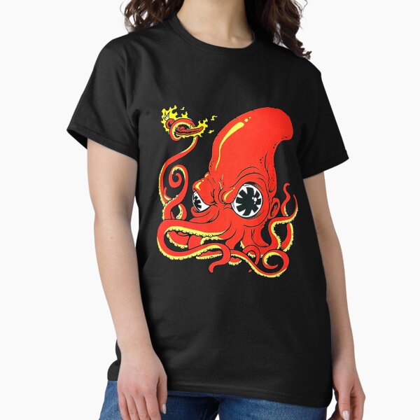 Vista previa del artículo con la obra «pulpo al rojo vivo», diseñado y vendido por LUIS-hkf.