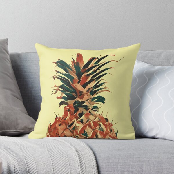 Retro pineapple Throw Pillow