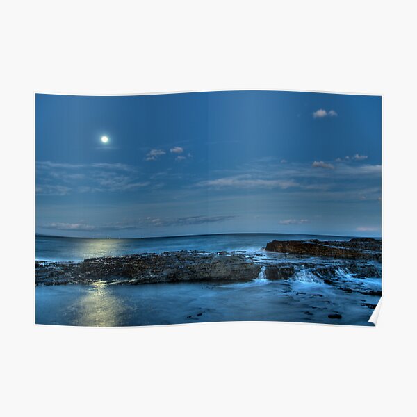 Twilight Moonrise Wollongong Poster