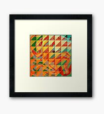 Contemporary Sunny Geometric Design Framed Print