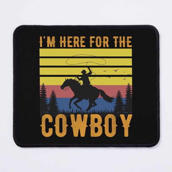 Item preview, I'm Here For The Cowboy Retro Vintage Cowboy Riding Horse Western Country designed and sold by BELASKRI STORE.