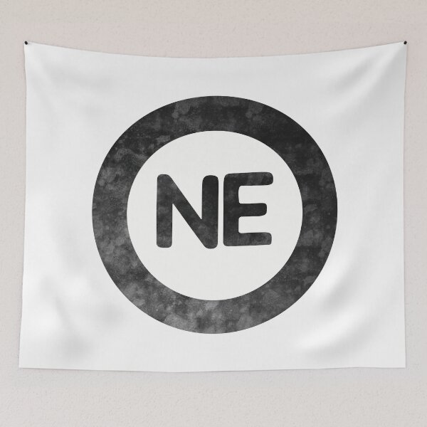Item preview, Nebraska NE distressed black and white circle designed and sold by Krista Robertson.