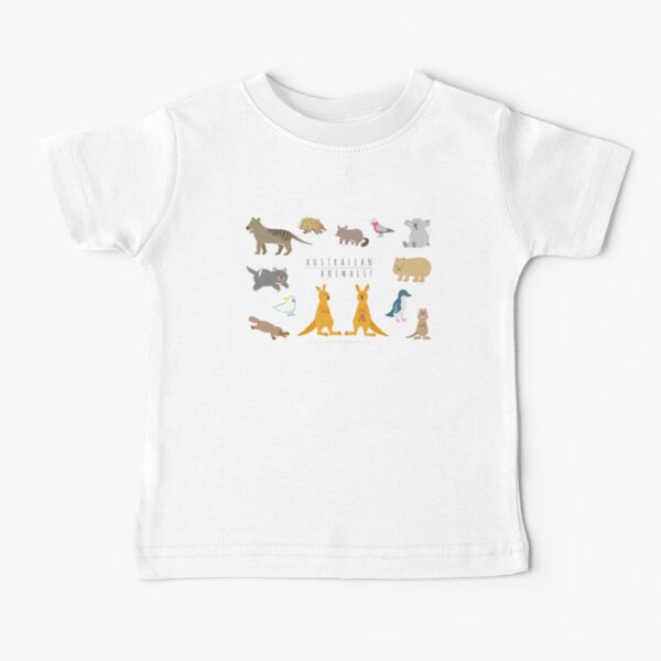Item preview, Australian animals (Tasmanian devil,platypus,kangaroo,koala,Quokka,Fairy penguin,Tasmanian tiger,echidna,cockatoo,wombat,possum) designed and sold by Sakuma Records.