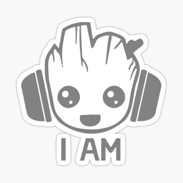 I Am Baby Groot Guardians of the Galaxy Vinyl Sticker Decal 