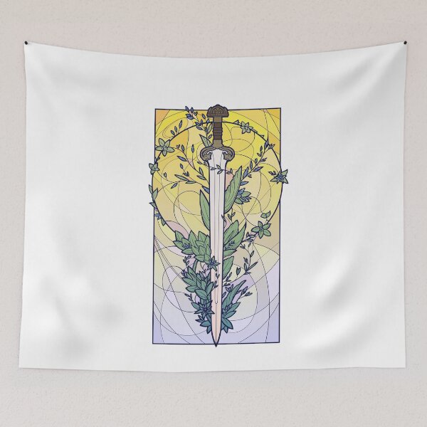 Item preview, Sword of the Shieldmaiden Stained Glass designed and sold by Icewreath.