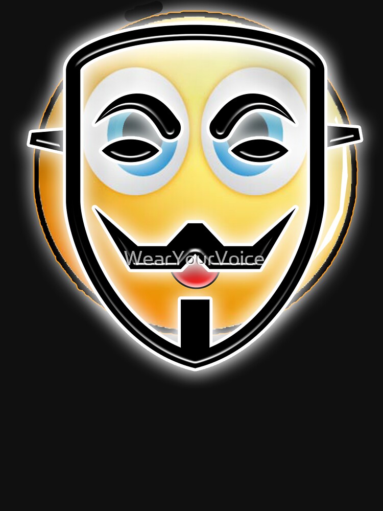 "Halloween Funny Anonymous Emoji Wearing Mask Tshirt" Tshirt by