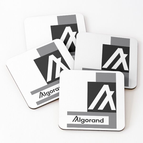 Item preview, Algorand ALGO Crypto Altcoin - Grey-White Geometric Design designed and sold by CryptoMoods.