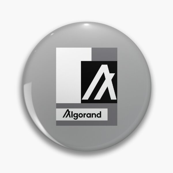 Artikelvorschau, Algorand ALGO Crypto Altcoin - Grau-weißes geometrisches Design entworfen und verkauft von CryptoMoods.