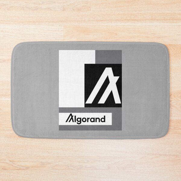 Item preview, Algorand ALGO Crypto Altcoin - Grey-White Geometric Design designed and sold by CryptoMoods.
