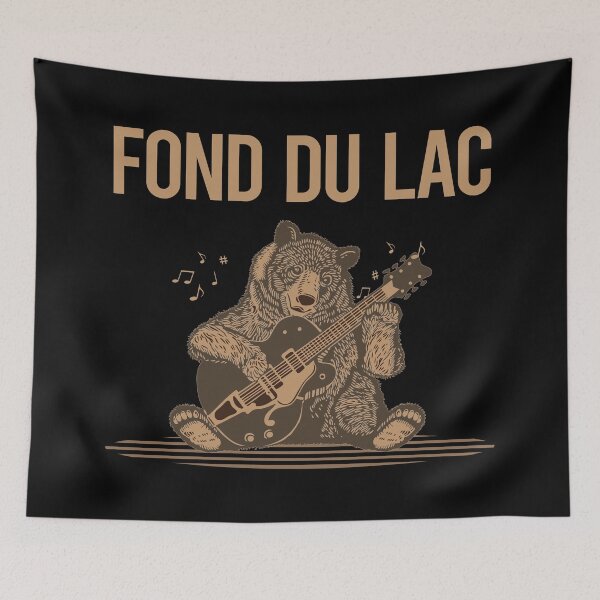 Item preview, Bear With Guitar Fond du Lac designed and sold by BloodMoneyTwit.