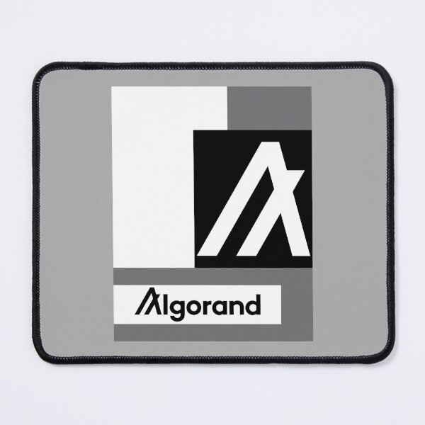 Item preview, Algorand ALGO Crypto Altcoin - Grey-White Geometric Design designed and sold by CryptoMoods.