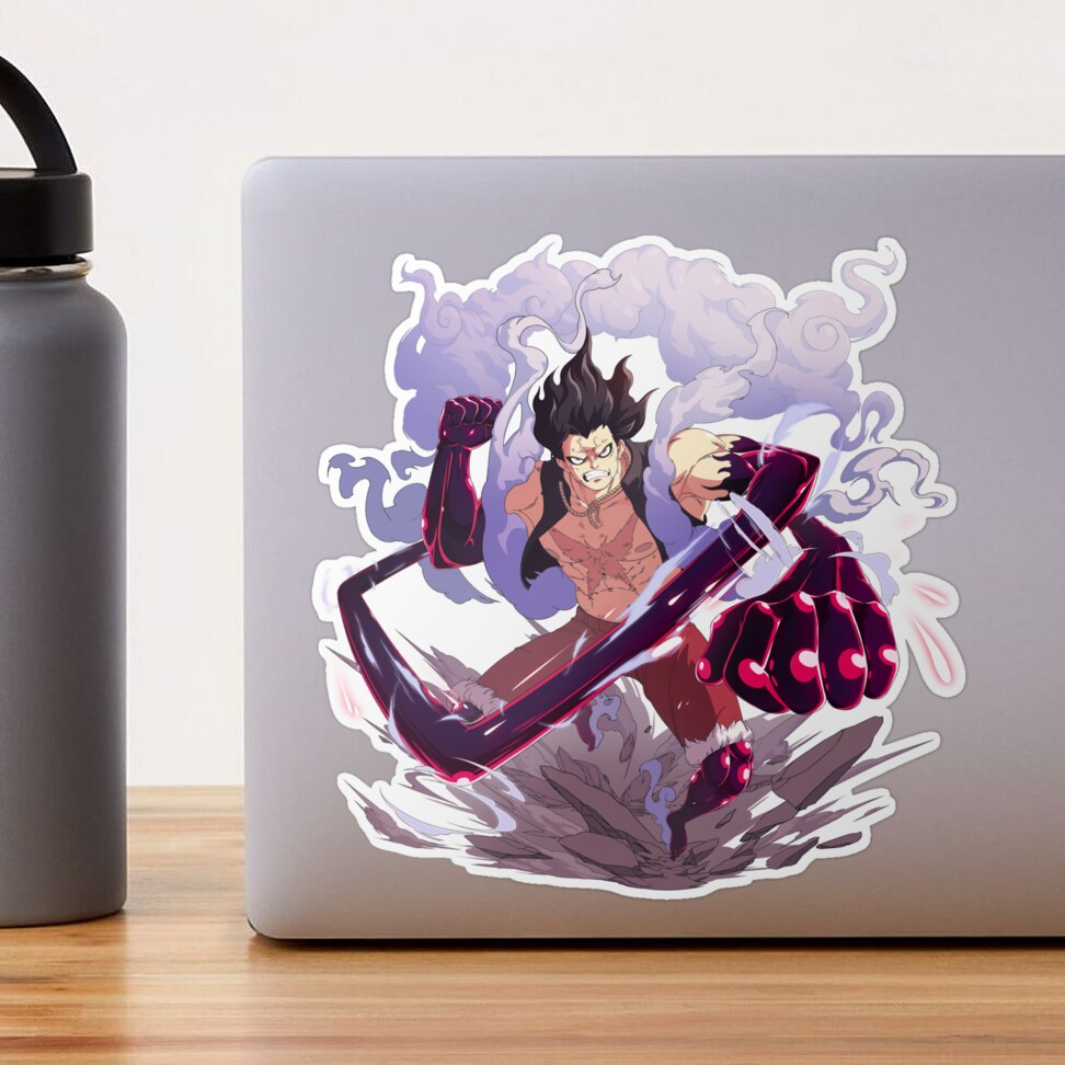 This is Luffy in gear 4 (Snakeman) Sticker for Sale by Gliphel