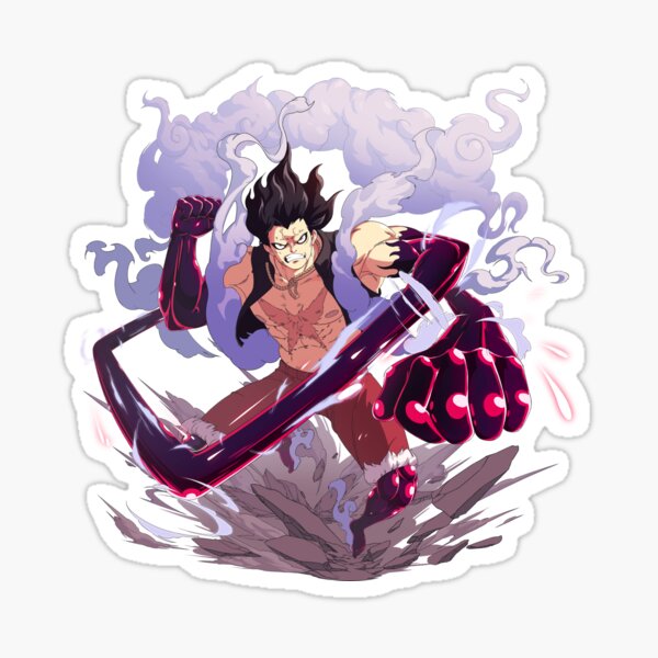 This is Luffy in gear 4 (Snakeman) Sticker for Sale by Gliphel