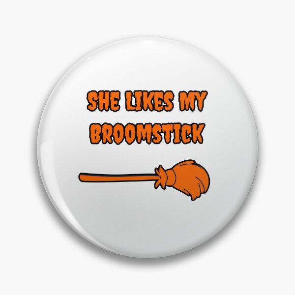 Item preview, She Likes My Broomstick- Funny Halloween Saying Design designed and sold by hinajehan.