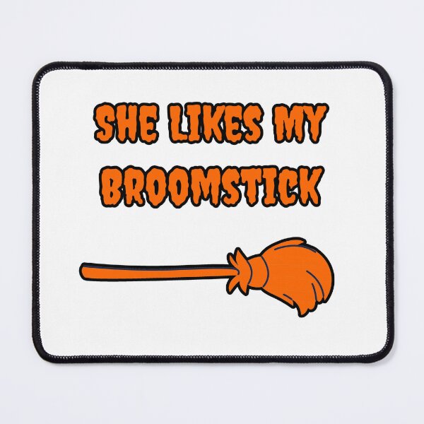 Item preview, She Likes My Broomstick- Funny Halloween Saying Design designed and sold by hinajehan.