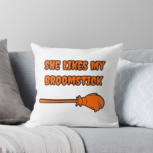 Item preview, She Likes My Broomstick- Funny Halloween Saying Design designed and sold by hinajehan.