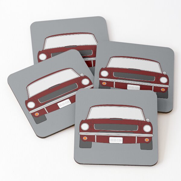 Item preview, Ford Mustang Shelby GT350 1964-1966 vintage burgundy color designed and sold by EdimDesign.