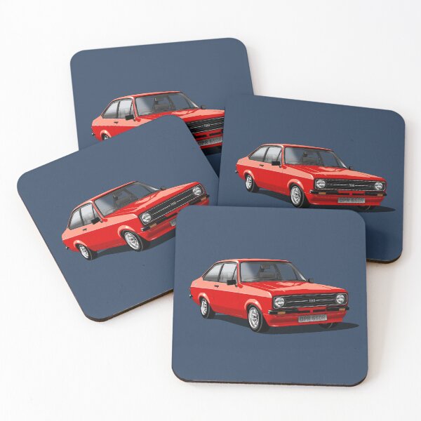 Item preview, Ford Escort Mk 2 in red designed and sold by candc-retro.