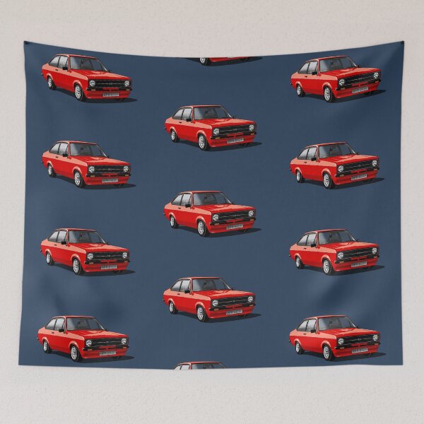 Item preview, Ford Escort Mk 2 in red designed and sold by candc-retro.