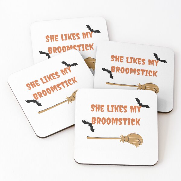 Item preview, She Likes My Broomstick- Funny Halloween Saying Design designed and sold by hinajehan.