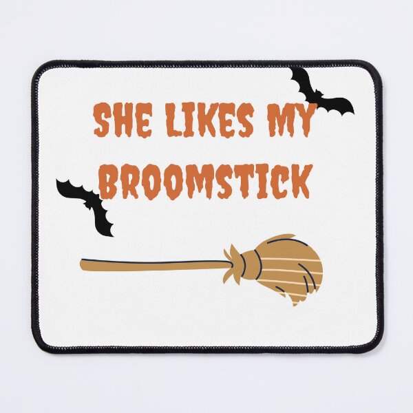 Item preview, She Likes My Broomstick- Funny Halloween Saying Design designed and sold by hinajehan.