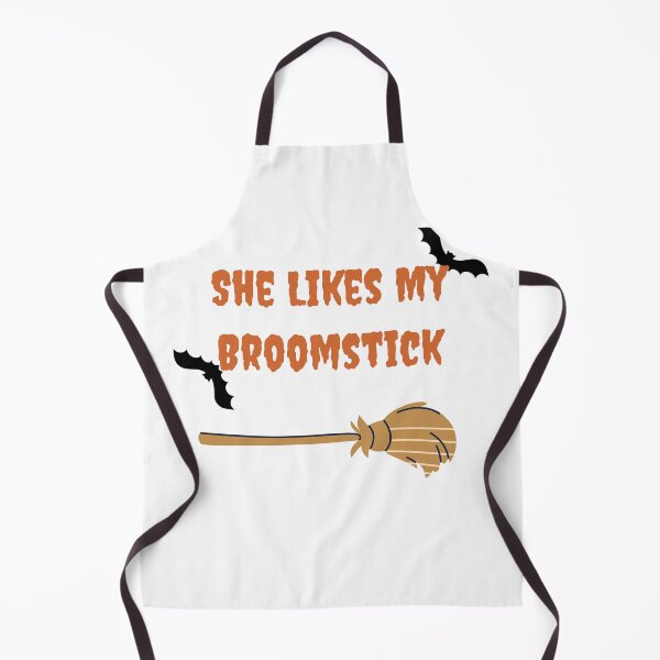Item preview, She Likes My Broomstick- Funny Halloween Saying Design designed and sold by hinajehan.